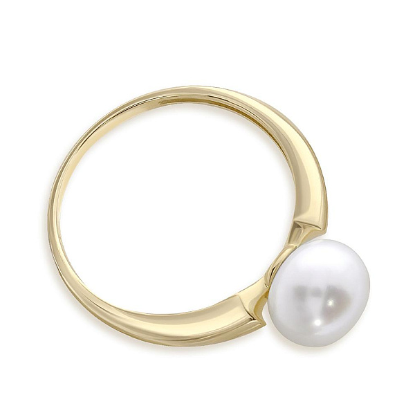 Кольцо из жёлтого золота с жемчугом