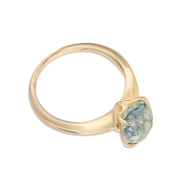 Кольцо из жёлтого золота с празиолитом