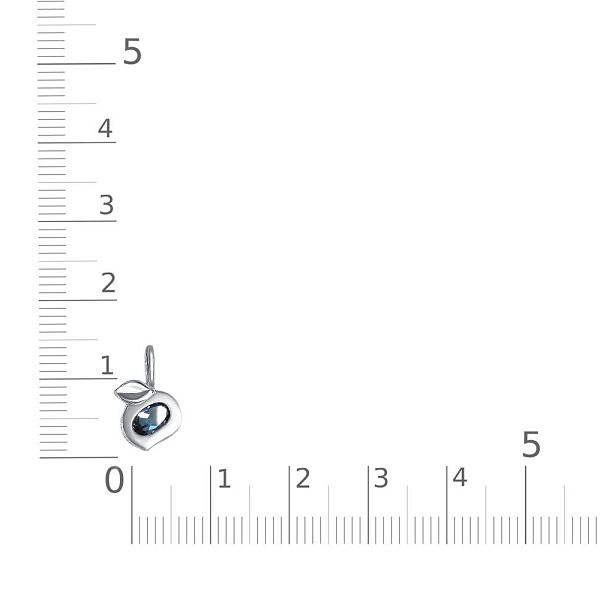 Подвеска Яблоко из белого золота с топазом лондон