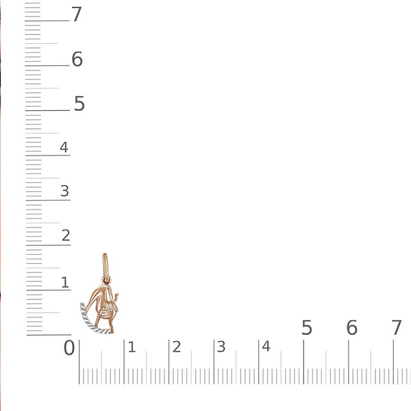 Подвеска Лев из красного золота без вставок