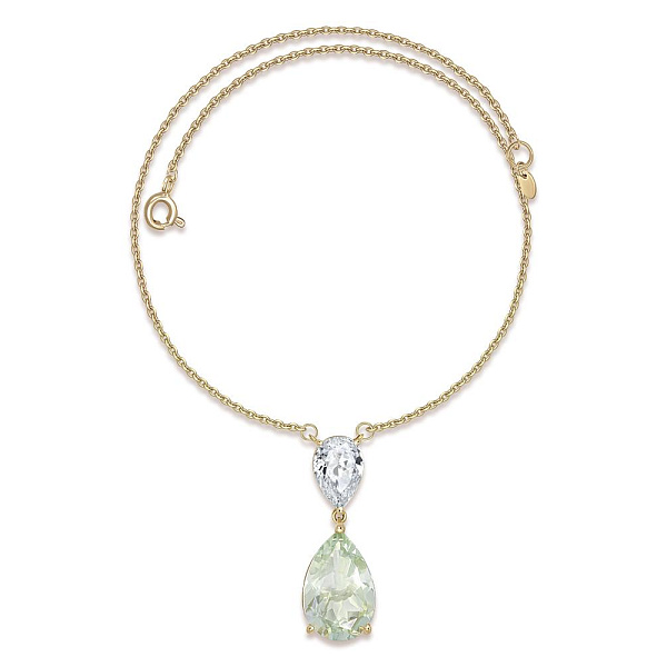 Колье из жёлтого золота с аметистом и фианитом