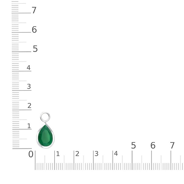 Подвеска серёг-трансформеров из белого золота с агатом