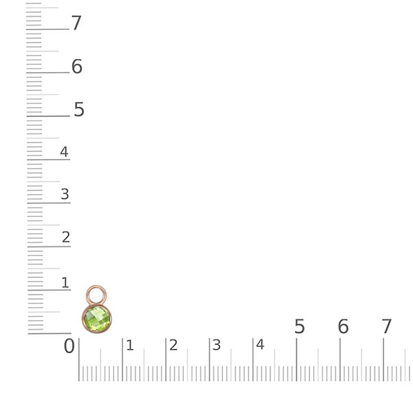 Подвеска серёг-трансформеров из красного золота с хризолитом
