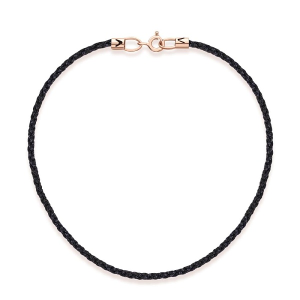 Шнур с замком из красного золота