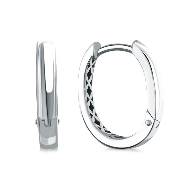 Серьги из белого золота без вставок