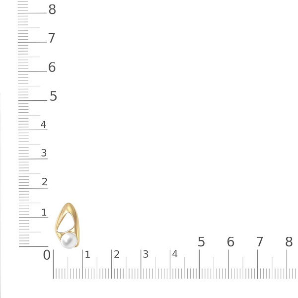 Подвеска из жёлтого золота с жемчугом