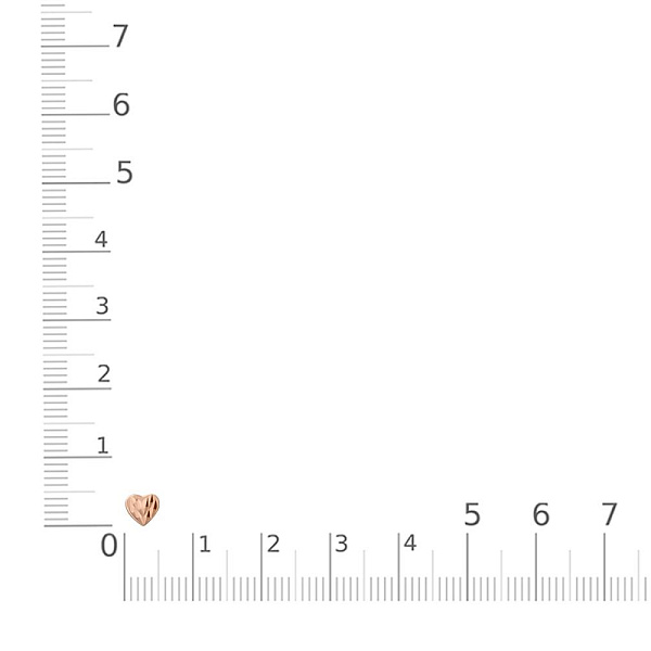 Колье Сердце из красного золота без вставок