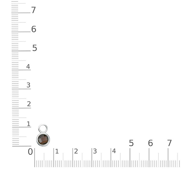 Подвеска серёг-трансформеров из белого золота с раухтопазом