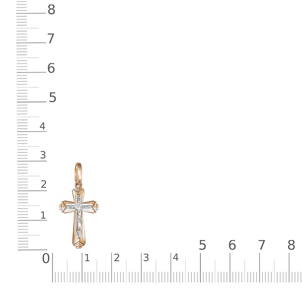 Крест из красного золота без вставок