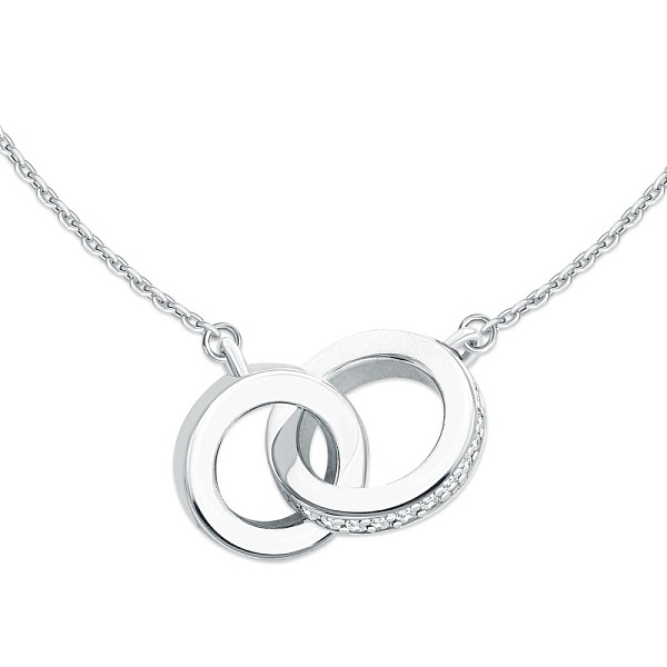 Колье Круг из белого золота с 24 бриллиантами