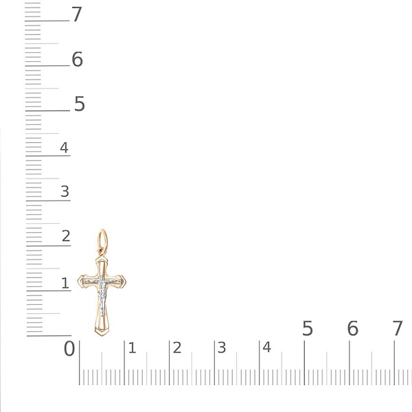 Крест из красного золота без вставок