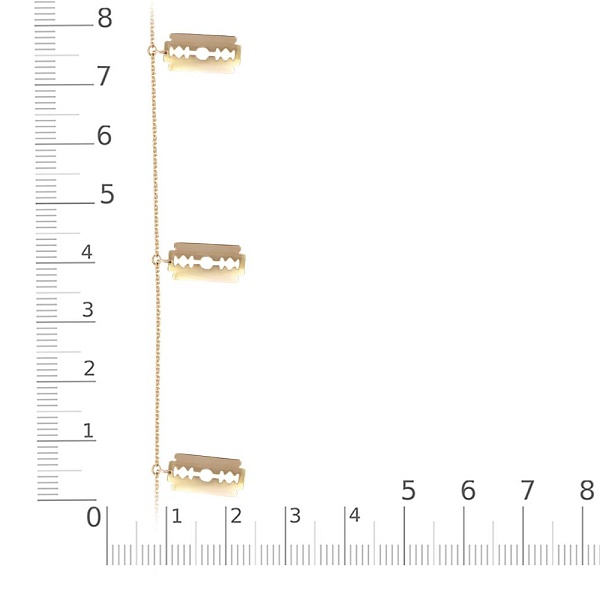 Браслет Лезвие из жёлтого золота без вставок