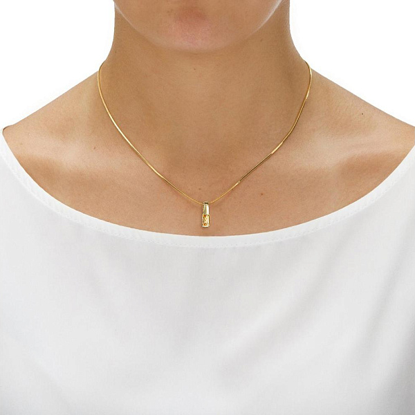 Подвеска из жёлтого золота с цитрином