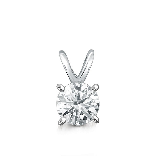 Подвеска из белого золота с кристаллом swarovski