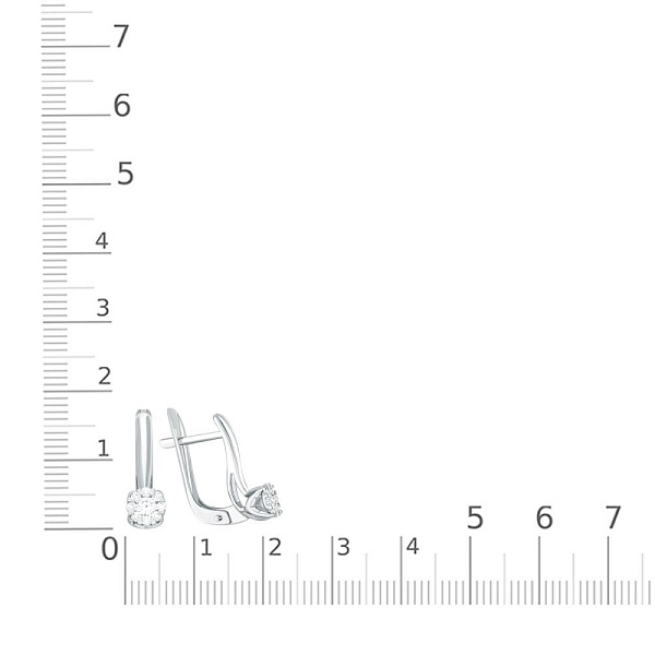 Серьги Малинки из белого золота с 18 муассанитами