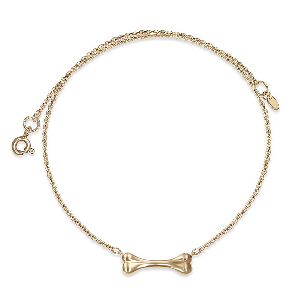 Колье Кость из жёлтого золота без вставок