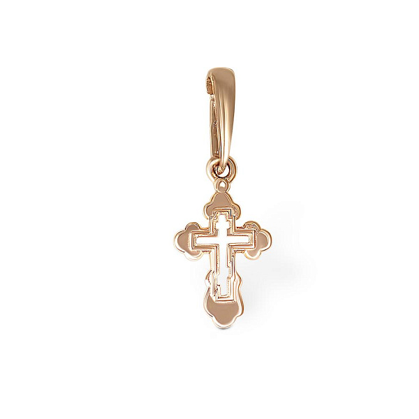 Крест из красного золота без вставок