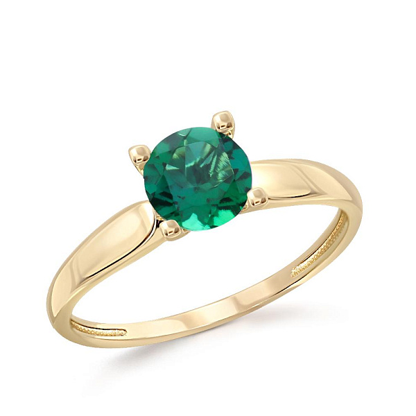 Кольцо из жёлтого золота с изумрудом