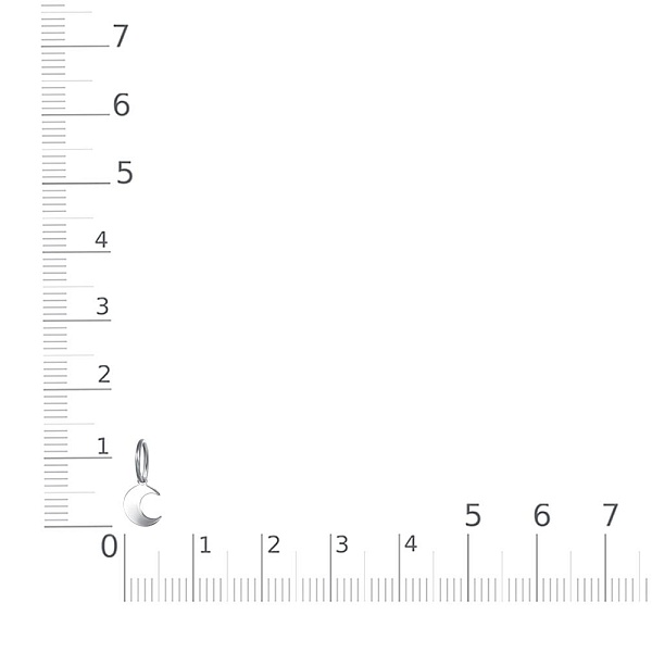 Подвеска Месяц из белого золота без вставок
