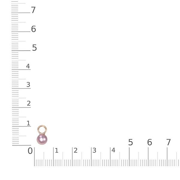 Подвеска серёг-трансформеров из красного золота с жемчугом