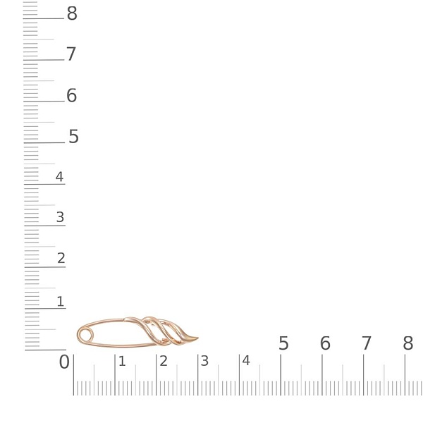 Булавка из красного золота без вставок