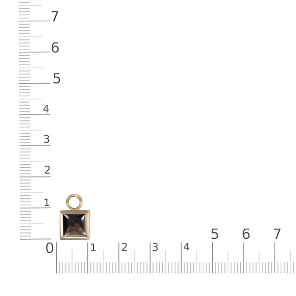 Подвеска серёг-трансформеров из красного золота с раухтопазом