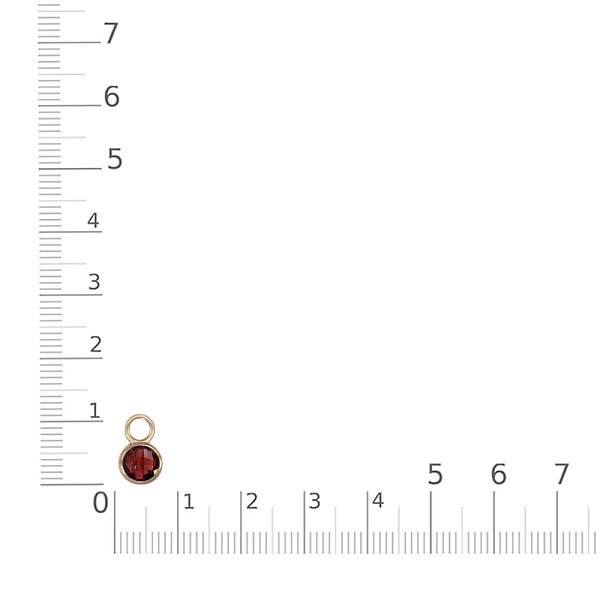 Подвеска серёг-трансформеров из жёлтого золота с гранатом