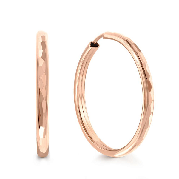 Серьги-конго из красного золота без вставок