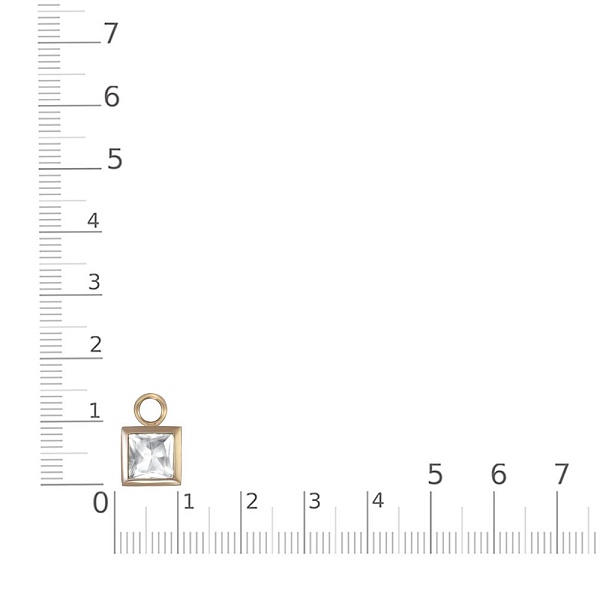 Подвеска серёг-трансформеров из жёлтого золота с горным хрусталём