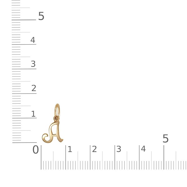 Подвеска Буква из жёлтого золота без вставок