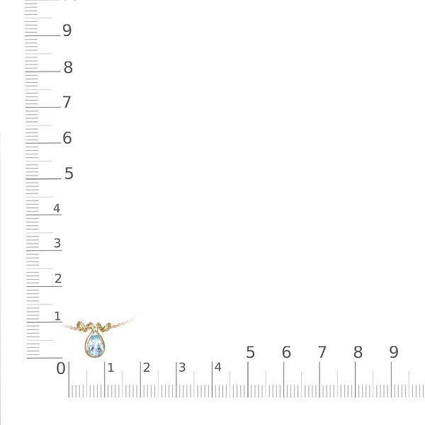 Колье из жёлтого золота с топазом sky