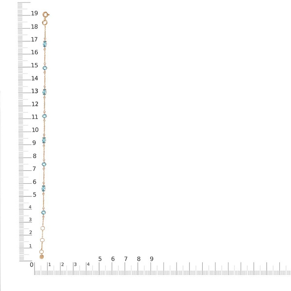Браслет из красного золота с 8 топазами sky