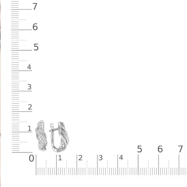 Серьги из белого золота с 34 бриллиантами