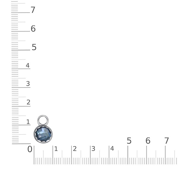 Подвеска серёг-трансформеров из белого золота с топазом лондон