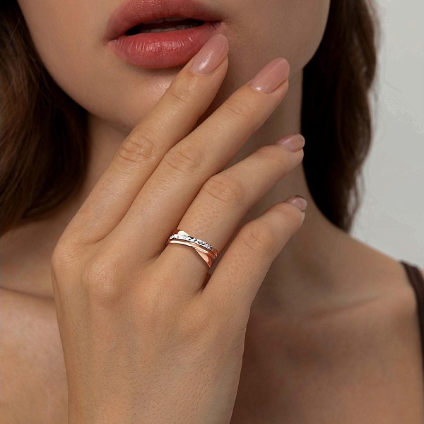 Кольцо из красного золота без вставок