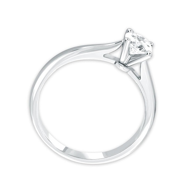 Кольцо из белого золота с бриллиантом