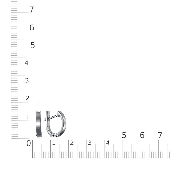 Основа серёг-трансформеров из белого золота без вставок