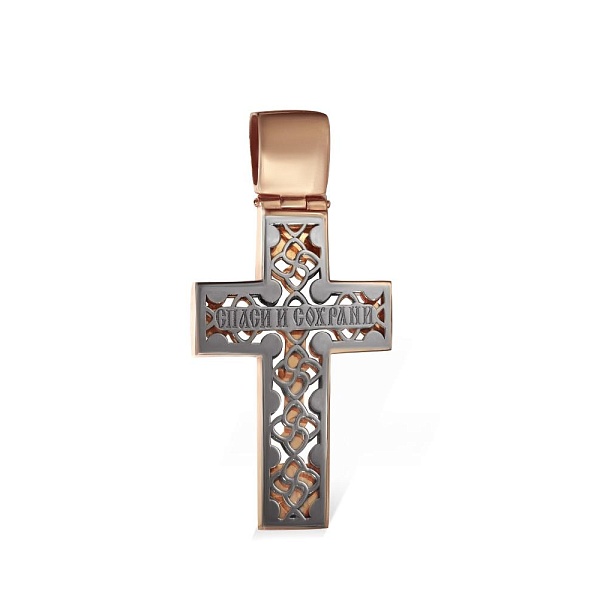 Крест из красного золота без вставок