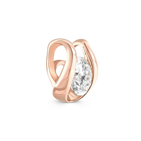 Подвеска из красного золота с муассанитом