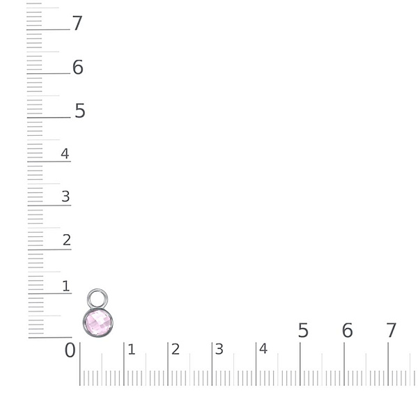Подвеска серёг-трансформеров из белого золота с кварцем