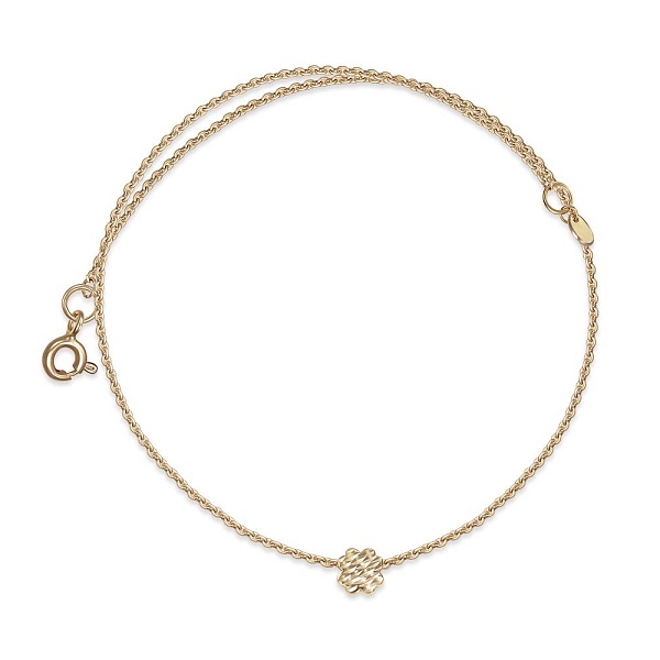 Колье Клевер из жёлтого золота без вставок