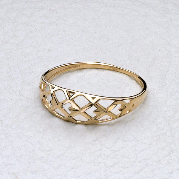 Кольцо из красного золота без вставок