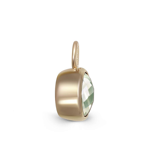 Подвеска серёг-трансформеров из жёлтого золота с аметистом