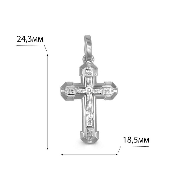 Крест из красного золота без вставок