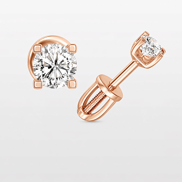 Золотые серьги-пусеты