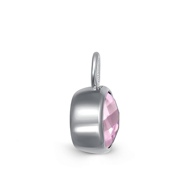 Подвеска серёг-трансформеров из белого золота с кварцем