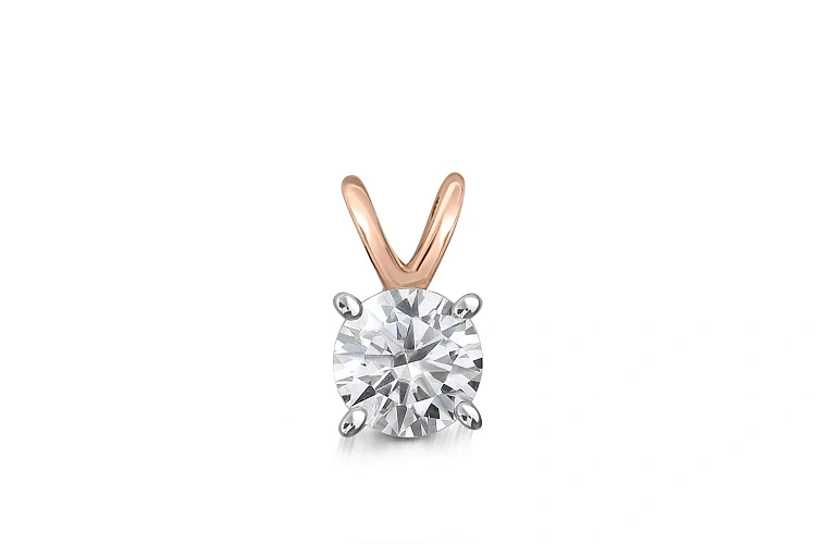 Подвеска из красного золота с кристаллом swarovski