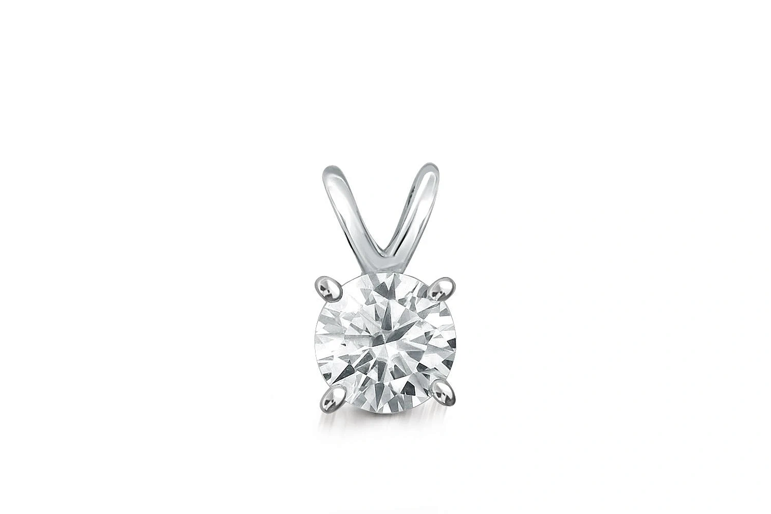 Подвеска из белого золота с кристаллом swarovski