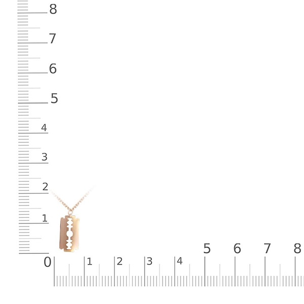Колье Лезвие из красного золота без вставок