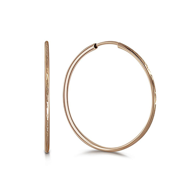 Серьги-конго из красного золота без вставок